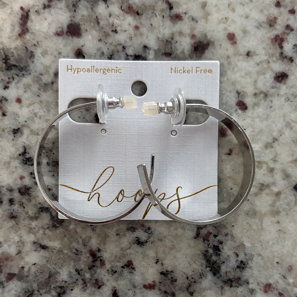 Chic Silver Hoop Earrings